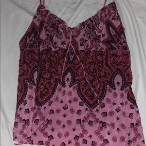 Silk bohemian crop-tank
